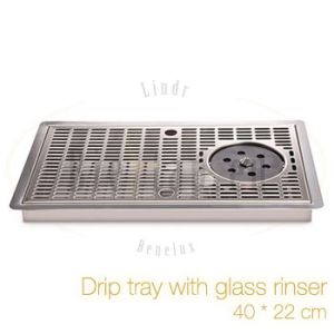 Drip tray with glass rinser 40 * 22 cm