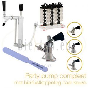 Party Pump complete set met bierfustkoppeling naar keuze