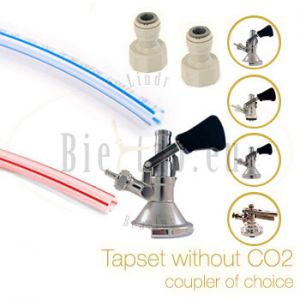 Tapset dispensing without CO2 - keg coupler of choice