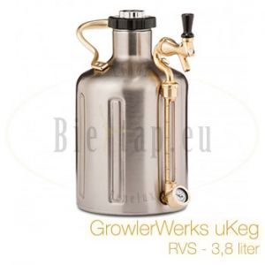 GrowlerWerks uKeg 3,8 liter RVS
