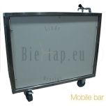 Mobile bar with stainless steel frame 