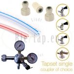 Tapset single for beercooler with coupler of choice