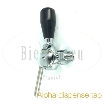Free flow dispense tap chrome 
