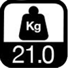 21.0 kg