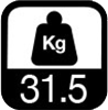 31.5 kg