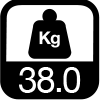 38.0 kg